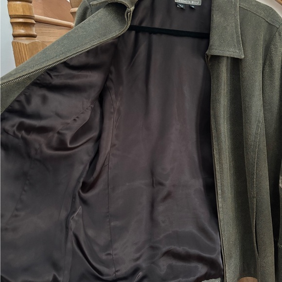 Vintage 90’s Isabella Bird Genuine Leather Biker Jacket with Floral Embroidery - Picture 7 of 8